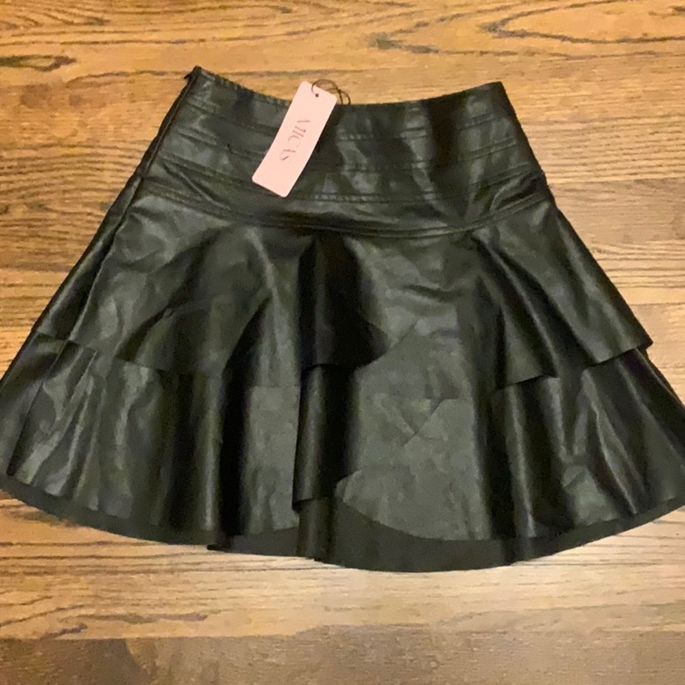 Black Mini Skater Skirt for Night Out